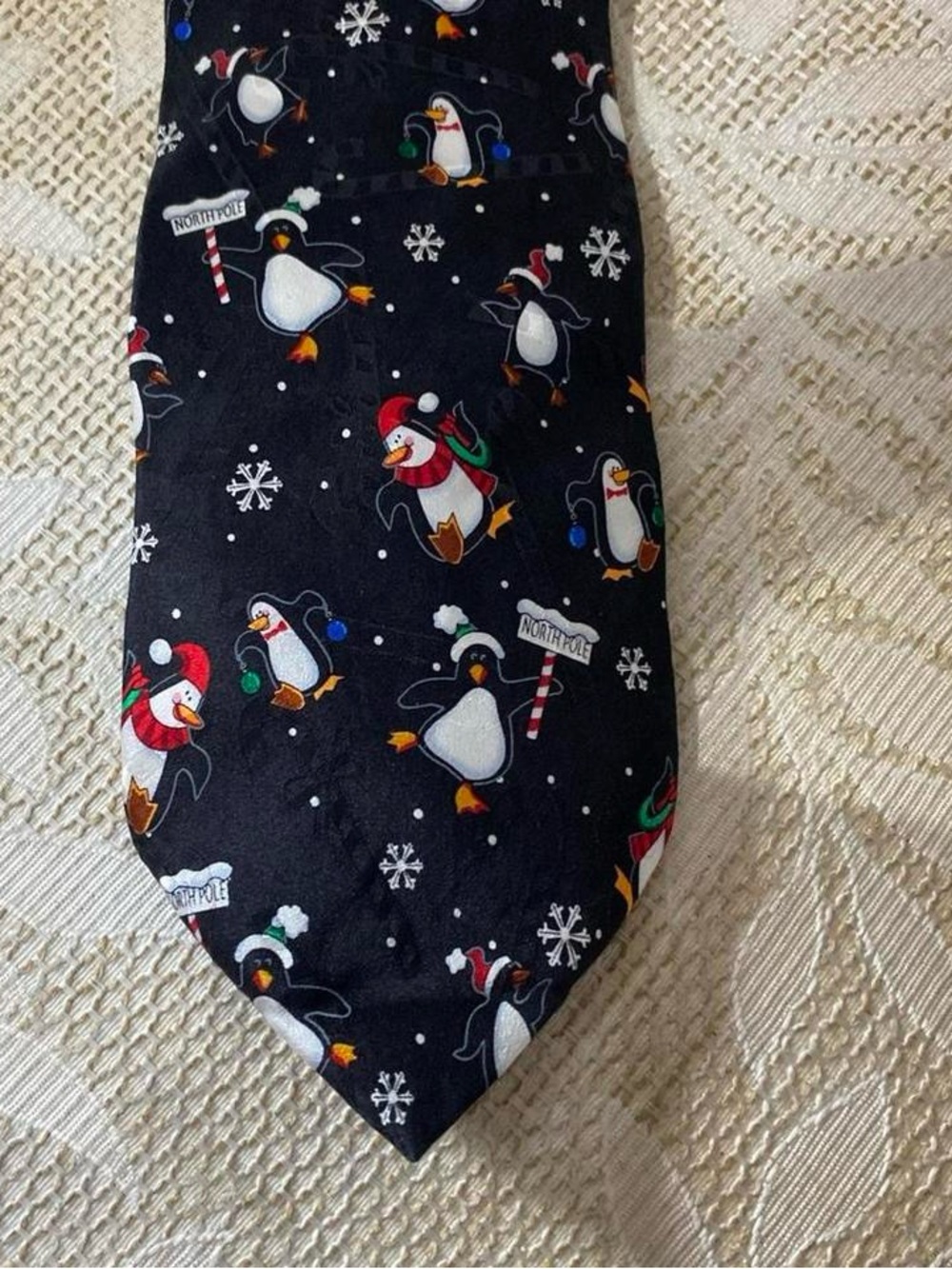 Hallmark Black Penguin Holiday Novelty Tie